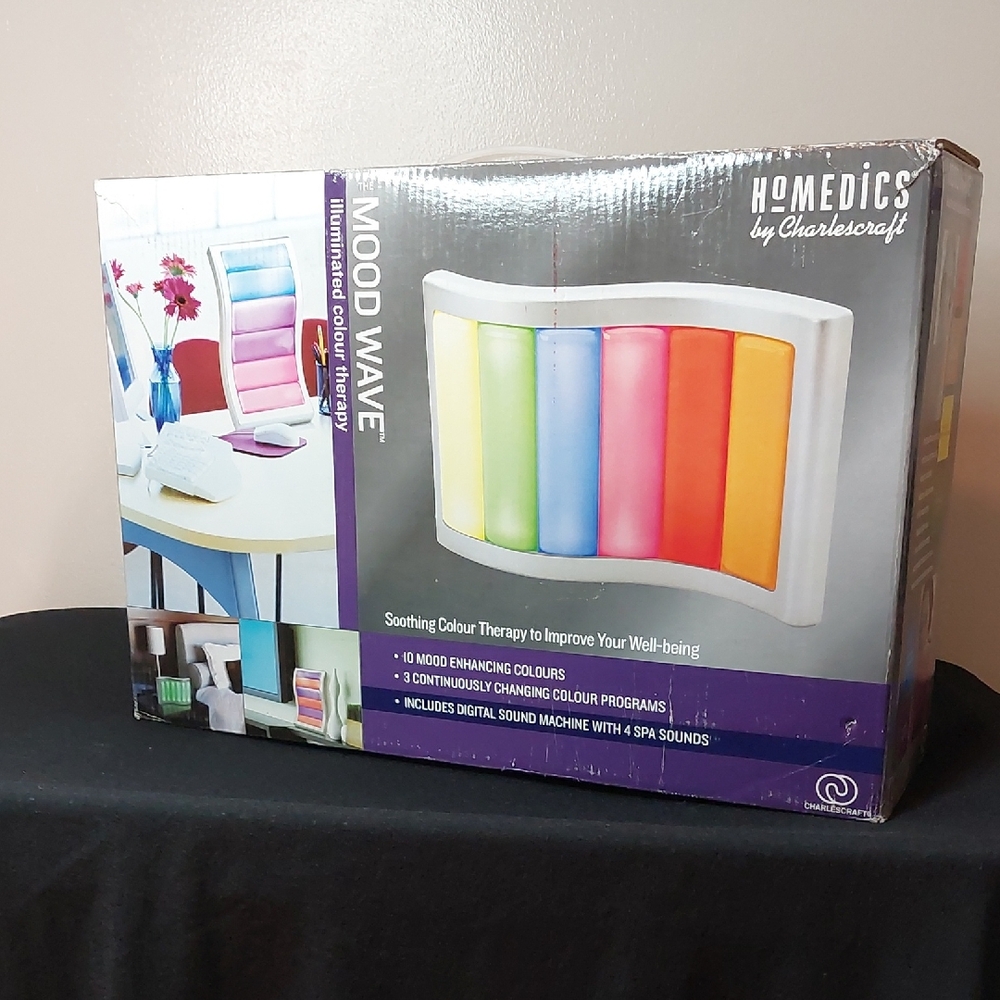 HoMedics Mood Wave Color Therapy Light LT‑100 Chromotherapy Spa Sound Machine